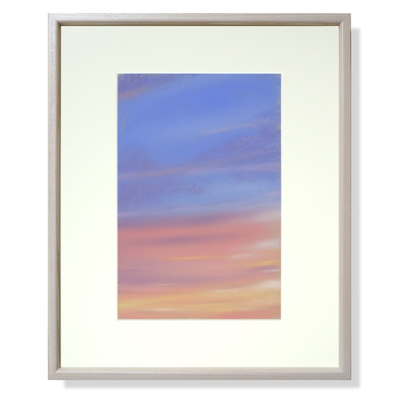 夕焼け（パステル画・マット紙付き） 絵画 パステル画生活 通販
