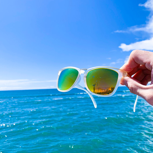 2is ChrisO サングラス│ホワイトマットフレーム│オレンジ反射レンズ