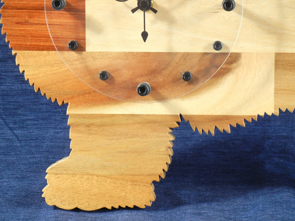 犬形時計　マルチーズ【木製（アカシア集成材）】（置き・掛け兼用） 5枚目の画像