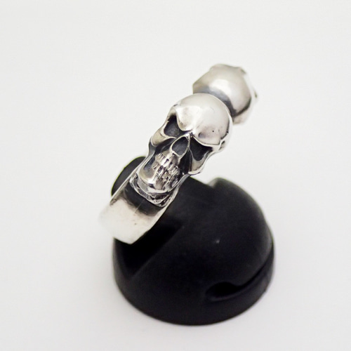 スカルリング スカル ドクロ 髑髏 ダブル ツイン ダブルスカルリング