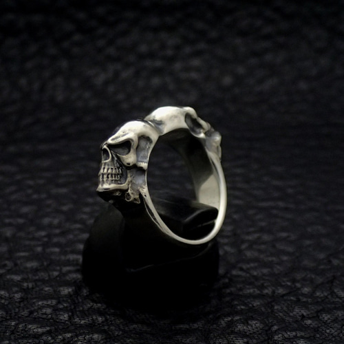 スカルリング スカル ドクロ 髑髏 ダブル ツイン ダブルスカルリング