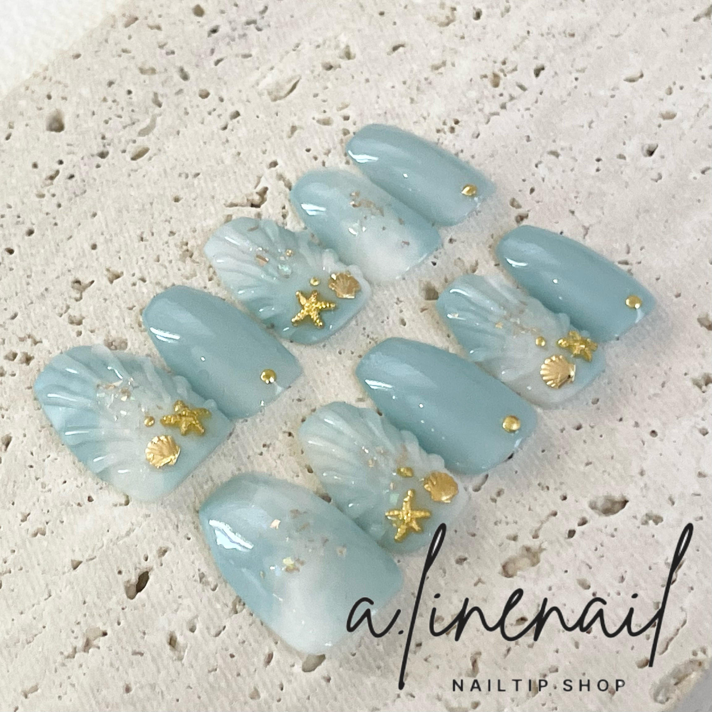 人魚の鱗/夏ネイル/夏 ネイルチップ（つけ爪） a.line 通販｜Creema  