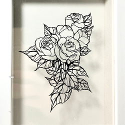 剪紙&lt;5朵玫瑰&gt;室內禮物禮物 Creema Limited 第1張的照片