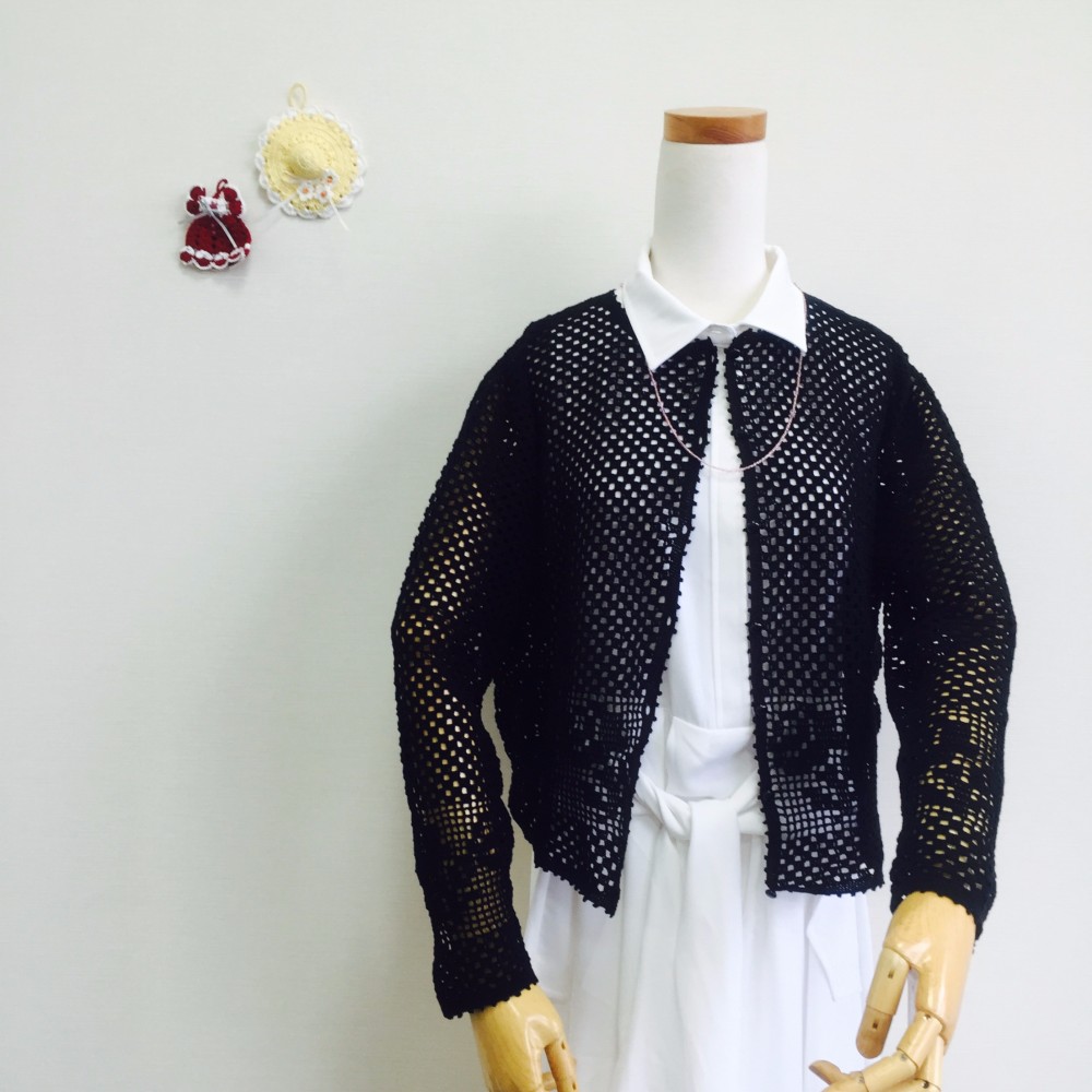 【受注生産】可愛い薔薇のレーシーカーディガン