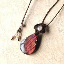 ✩⡱スタールビーマクラメペンダント ネックレス・ペンダント A