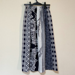 浴衣リメイク Ｑ パッチワーク ギャザースカート  コットン  浴衣スカート 着物リメイク  着物スカート 5枚目の画像