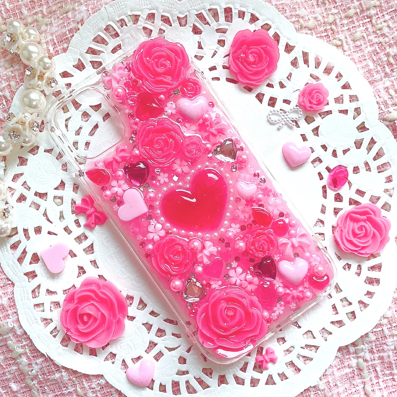 世界で1番可愛いスマホケース♡お姫様♡盛り♡ガーリー　フレンチガーリー　ギャル　ロリータ 姫系