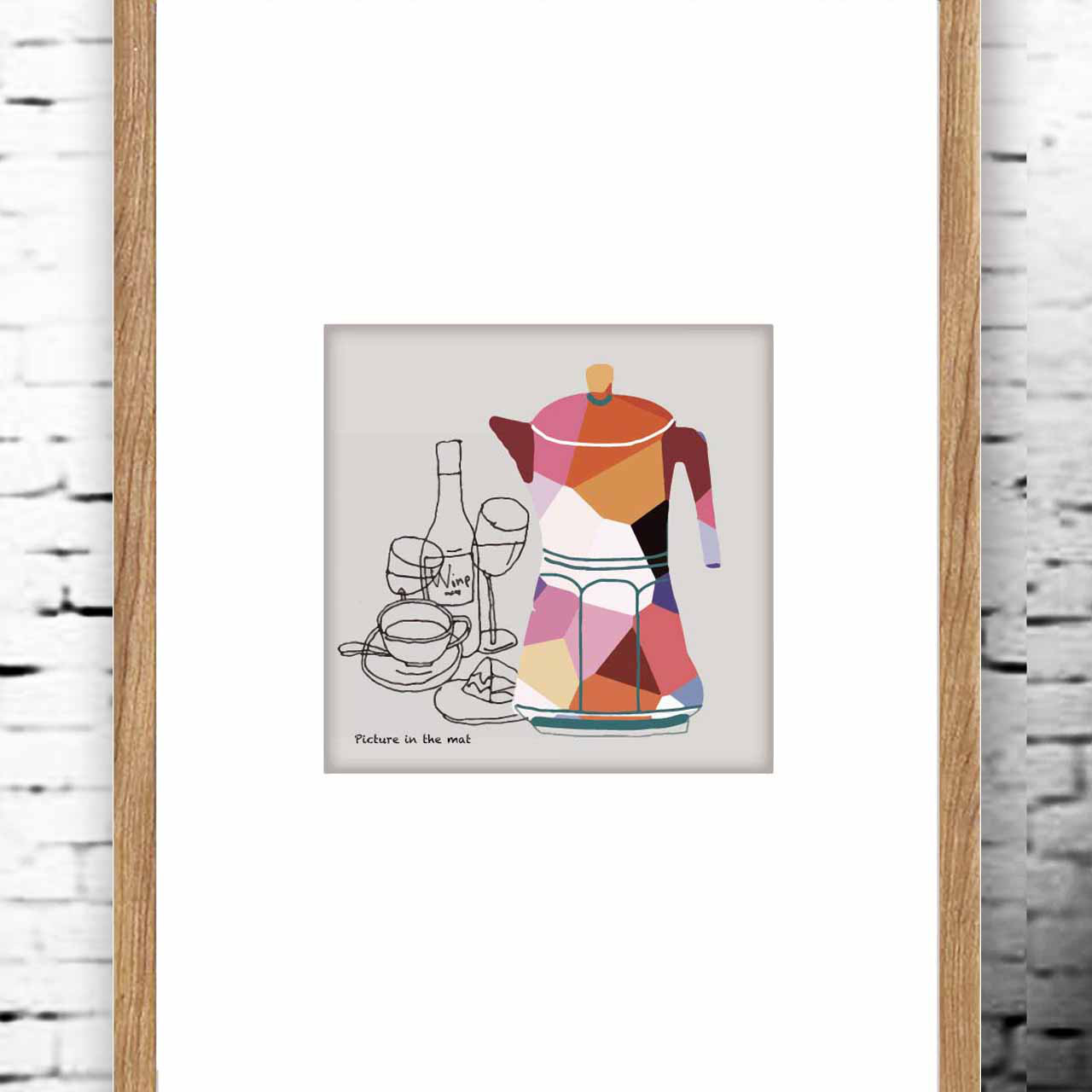 マットフレームに入った絵　イラスト　ポスター　A4 A3 A2 A1　アート 　アートポスター　結婚祝い　1410