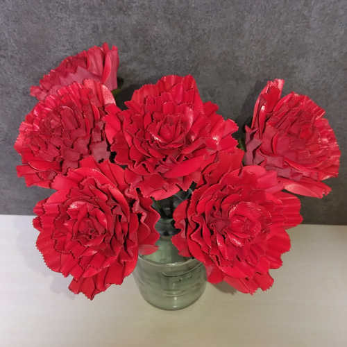 レザー フラワー カーネーション 皮革 花 アートフラワー GIFT.FLower 