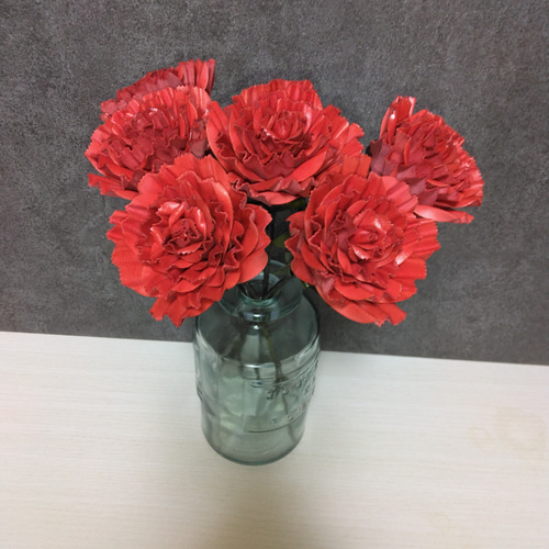 レザー フラワー カーネーション 皮革 花 アートフラワー GIFT.FLower 