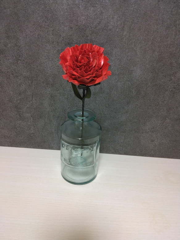 レザー フラワー カーネーション 皮革 花 アートフラワー GIFT.FLower 
