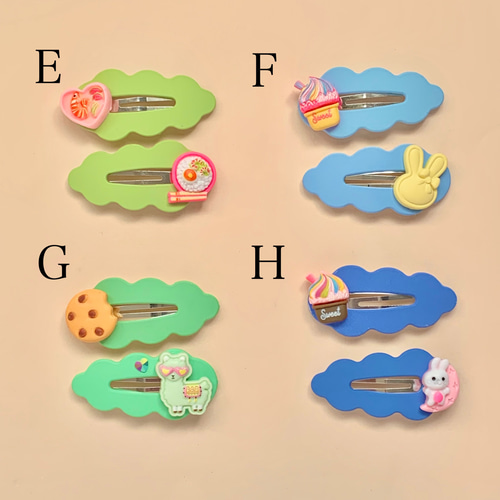 【もくもく雲】ベビーヘアクリップ　キッズヘアクリップ　ヘアピン もくもく雲】ベビーヘアクリップ キッズヘアクリップ ヘアピン