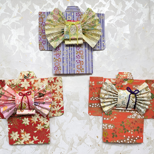 ポチ袋 お年玉 お正月 お祝い 初節句 七五三 女の子 友禅和紙 封筒