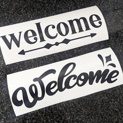 【 Welcome 】ステッカー 真鍮風 玄関シール ドア ウェルカム　シール 8枚目の画像