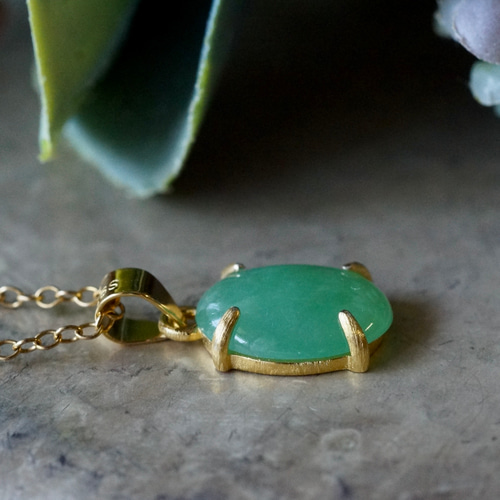 送料無料】5月誕生石 再販x2 翡翠（ジェイダイト）ペンダント