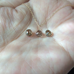 大粒ダイヤのキラキラどんぐり！？　一粒ネックレス K18  0.988ct、0.984ct 5枚目の画像