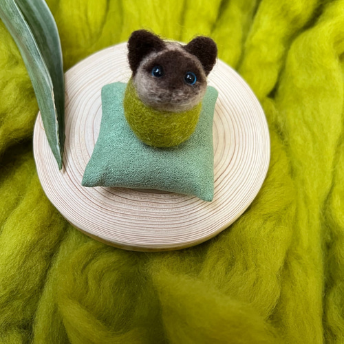 猫の毛フェルトの飾り 羊毛フェルト funwool 通販 15867753｜Creema