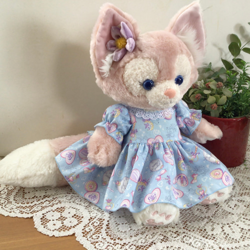 リーナベル 水色柄ドレス ダッフィー コスチューム 服 その他人形