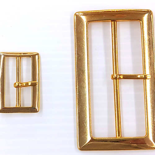 金属製ベルトバックル ベルト巾約3㎝ゴールド／4㎝シルバー／5