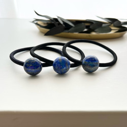 【一点物】ラリマー の ヘアゴム⑥✩.*˚天然石×ヘアゴム 一点物】ラリマー の ヘアゴム⑥✩.*˚天然石×ヘアゴム