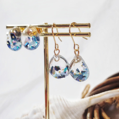 （保留）ボヘミアンブルードロップ　ピアス＊イヤリング 保留）ボヘミアンブルードロップ ピアス＊イヤリング 【公式通販】