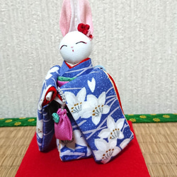 うさぎ 振袖着物（ちりめん青） その他人形 りん 通販 16548011