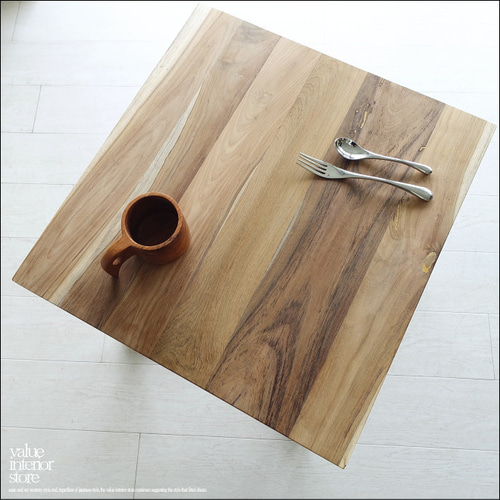 チーク無垢材 サイドテーブルQuad カフェテーブル コーヒーテーブル