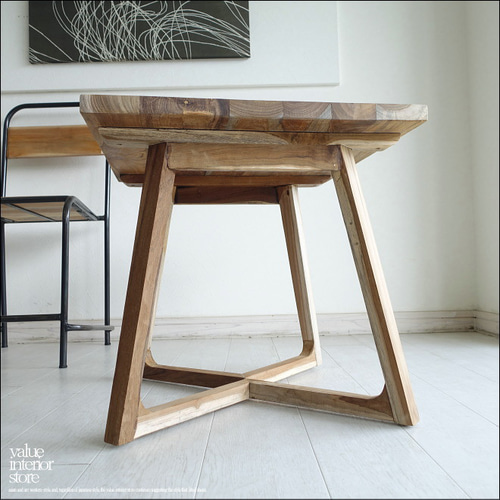 チーク無垢材 サイドテーブルQuad カフェテーブル コーヒーテーブル