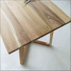 チーク無垢材 サイドテーブルQuad カフェテーブル コーヒーテーブル 無垢材テーブル ナチュラル 世界三大銘木 3枚目の画像