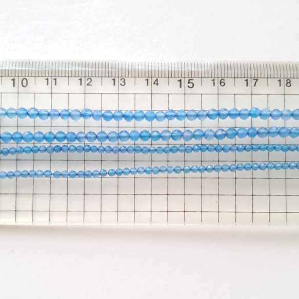天然色！ブルーアゲートAAA 　ラウンドカット2&3mmセット 3枚目の画像