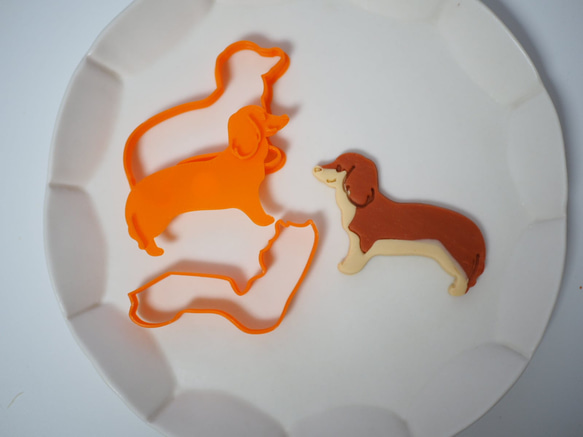 【小さめ】2色で作るミニチュアダックス　クッキー型 12枚目の画像