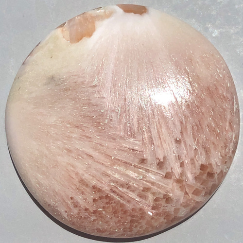 スコレサイト[108] 30mm円形 天然石 ／ ルース ／カボション 天然石  