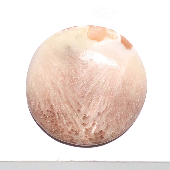 スコレサイト[108] 30mm円形 天然石 ／ ルース ／カボション 天然石  