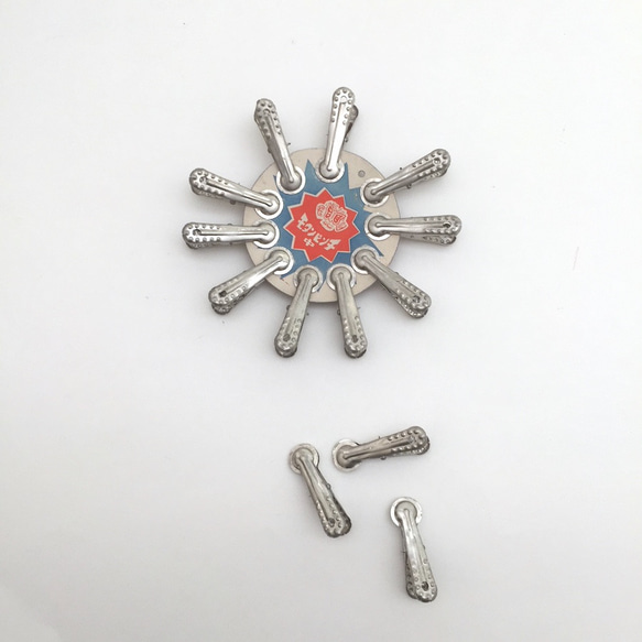 ビンテージアルミピンチ 昭和 古いクリップ レトロ 洗濯バサミ 文具