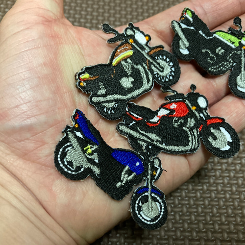 ネイキッドバイク刺繍ワッペンセット【アイロン接着タイプ】 ワッペン