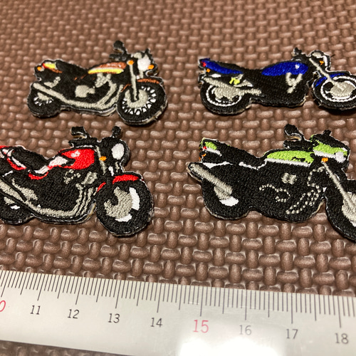ネイキッドバイク刺繍ワッペンセット【アイロン接着タイプ】 ワッペン