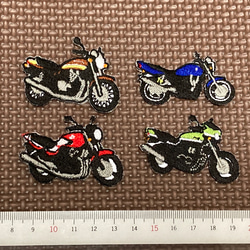 ネイキッドバイク刺繍ワッペンセット【アイロン接着タイプ】 ワッペン