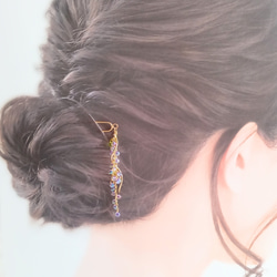 藤の花の髪飾り 2枚目の画像