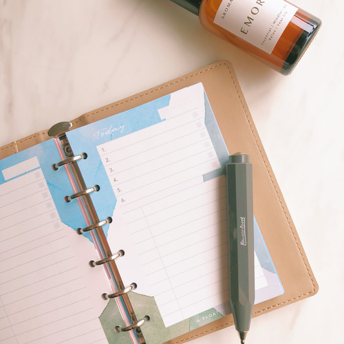 デイリー / ミニ6 / オーシャンブルー / システム手帳リフィル 手帳 A