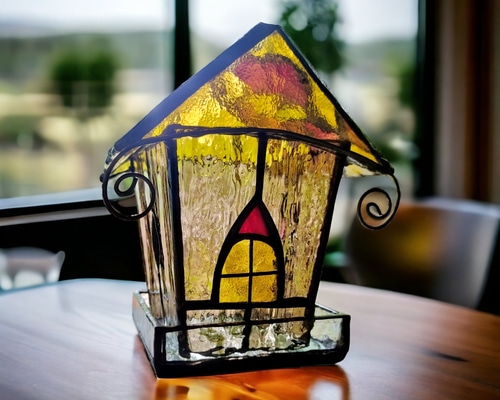 サンキャッチャー ハンテッドハウス キャンドルホルダー ステンド