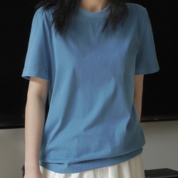 夏のHネック半袖Tシャツカジュアルブラウスの女性  Z2487 1枚目の画像