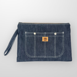 Denim Clutch Bag 1枚目の画像