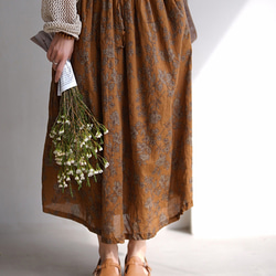 花柄スカート　ロングスカート  コットン 3枚目の画像