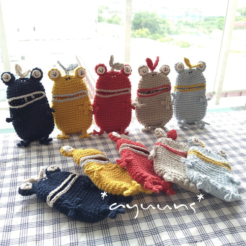 新色追加* カエルさんキーケース キーケース ayuuns 通販
