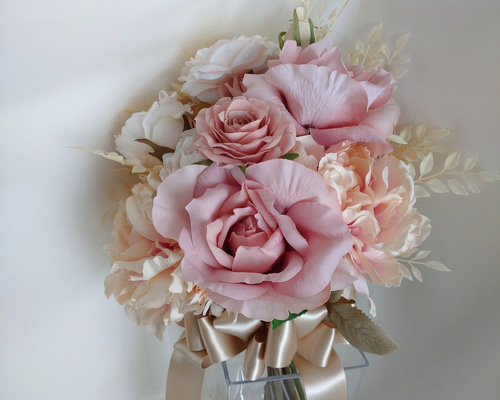 ブーケ　ブートニア ウェディングブーケ（ブートニア付き）B-126 ブーケ himejyon 通販