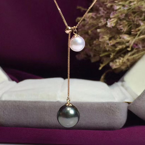 黒蝶ネックレス K18