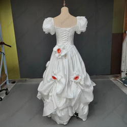 レトロ クラシカル エレガント ウェディングドレス 二次会 結婚式 前撮りドレス 582 3枚目の画像