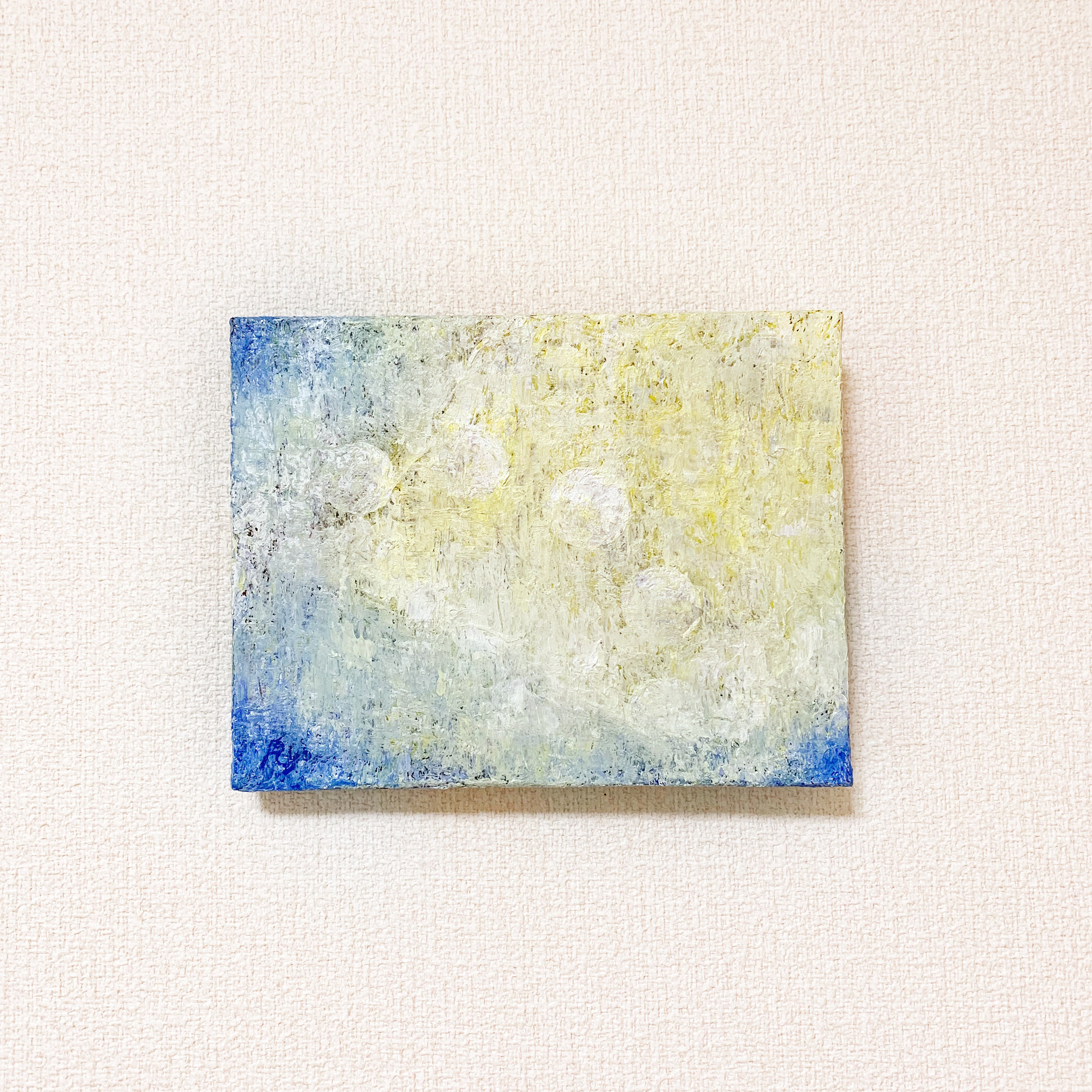 「輝く花」 油絵 Ｆ０
