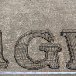 アルファベット看板  ガレージ 壁掛け看板  立体式 大型看板  GARAGE サイン  #店舗什器  #ガレージ雑貨 14枚目の画像