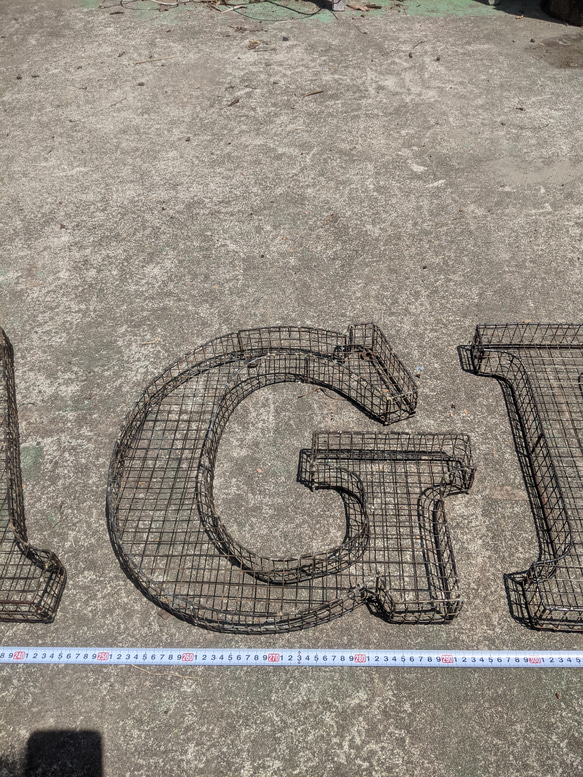 アルファベット看板  ガレージ 壁掛け看板  立体式 大型看板  GARAGE サイン  #店舗什器  #ガレージ雑貨 14枚目の画像